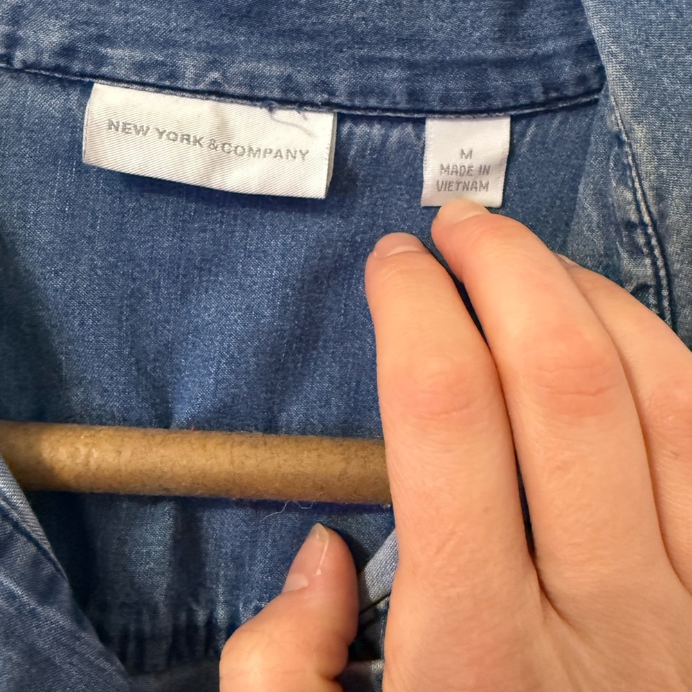 Denim Button-Up Shirt - Picture 2 of 3